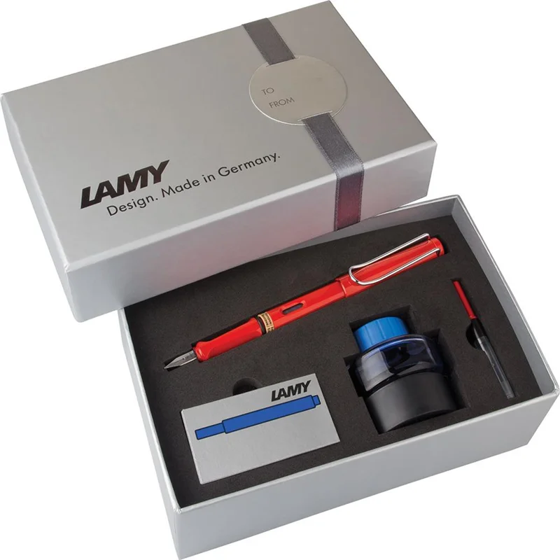 LAMY DOLMA KALEM SAFARI SETİ KIRMIZI M UÇ 16DS-M