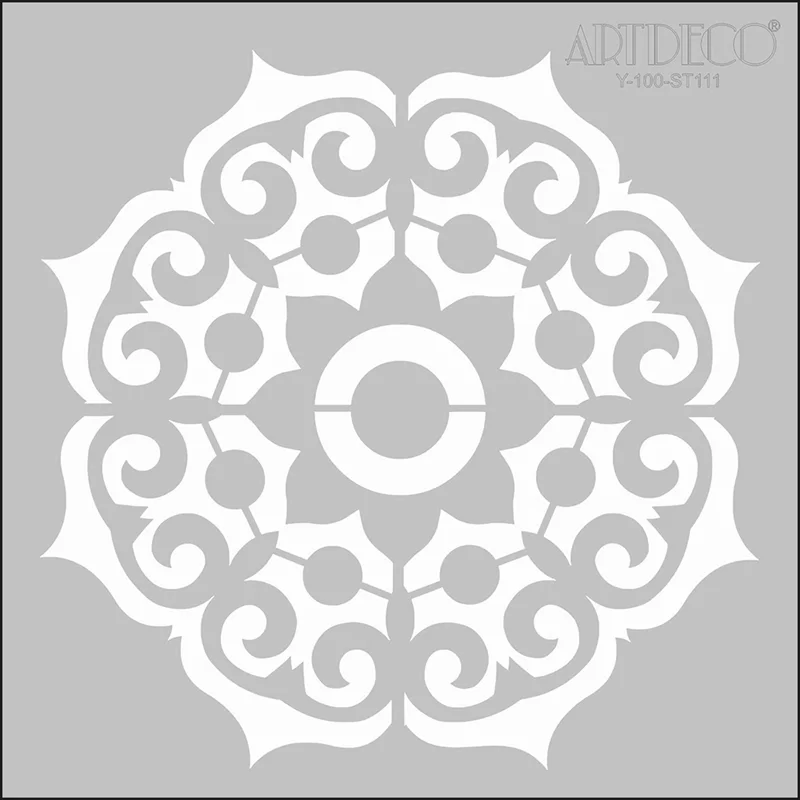 ARTDECO STENCIL 30x30 CM GEOMETRİK GÖBEK DESENİ Y-100-ST111