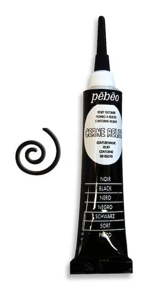 PEBEO YARDIMCI MALZEME CAM BOYASI KONTÜR 20 ML SİYAH 390