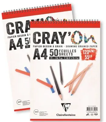 CLAIREFONTAINE RESİM ve ÇİZİM BLOĞU CRAY'ON SPİRALLİ ÜSTTEN A5 120 GR 50 YP CD966517