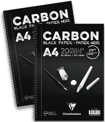 CLAIREFONTAINE ÇİZİM BLOĞU CARBON SPİRALLİ YANDAN A5 120 GR 20 YP CR97617