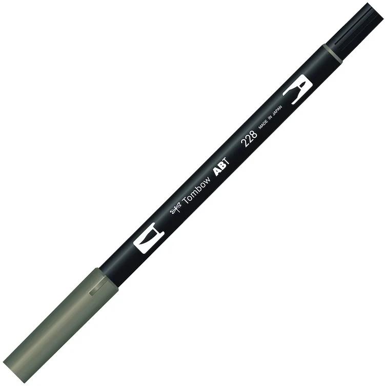 TOMBOW AB-T DUAL BRUSH PEN GRAFİK KALEMİ GRAY GREEN (228) T-AB-T 228