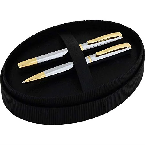 STEELPEN DOLMA KALEM+TÜKENMEZ KALEM SET CAPITAL SERİSİ GOLD KROM 282