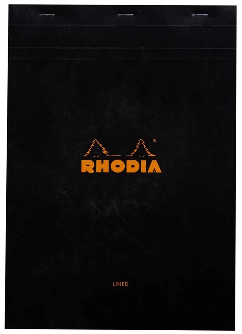 RHODIA BLOKNOT BASIC DİKİŞLİ A4 80 GR 80 YP ÇİZGİLİ SİYAH RA186009