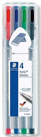STAEDTLER FINELINER TRIPLUS SET 0.3 KARIŞIK RENK 4 LÜ 334 SB4