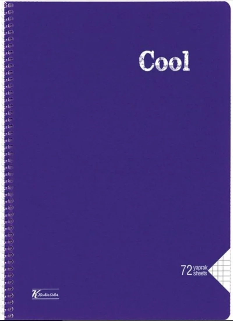 KESKİN DEFTER COOL A5 SPİRALLİ PP KAPAK 72 YP. KARELİ 450722-99