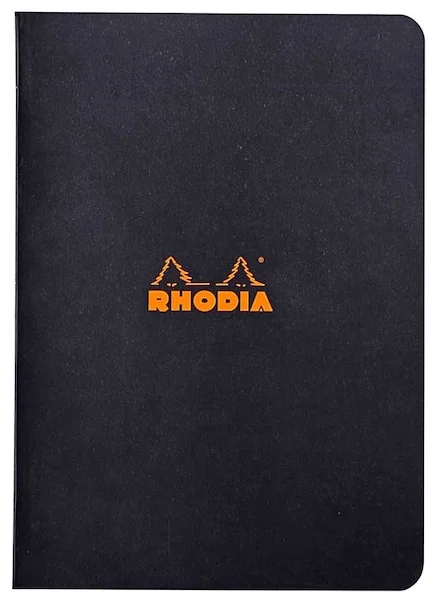 RHODIA DEFTER BASIC DİKİŞLİ A5 80 GR 48 YP KARELİ SİYAH RD119183