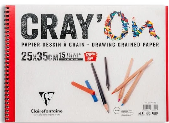 CLAIREFONTAINE RESİM ve ÇİZİM BLOĞU CRAY'ON SPİRALLİ 25x35 120 GR 15 YP 966350