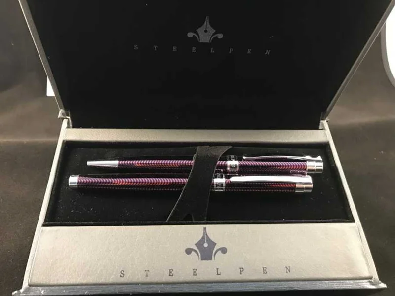 STEELPEN DOLMA KALEM+TÜKENMEZ KALEM SET CAPITAL SERİSİ BORDO 289