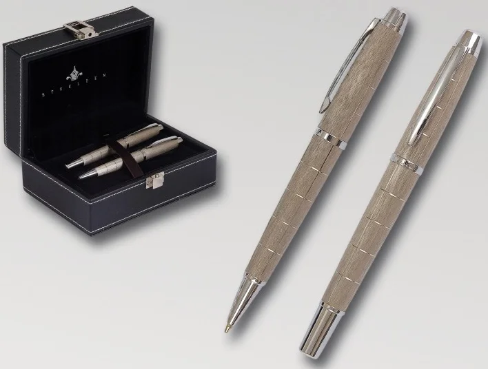 STEELPEN DOLMA KALEM+TÜKENMEZ KALEM SET WORLD SERİSİ MAT BEJ 2723