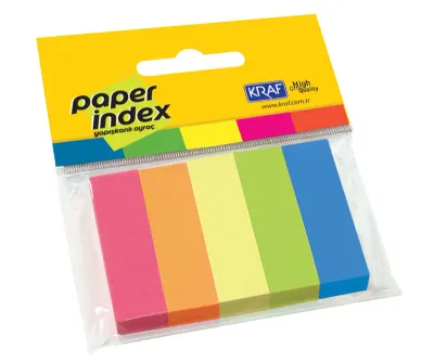 KRAF INDEX KAĞIT 15x50MM 5 RENK X 100YP 1550