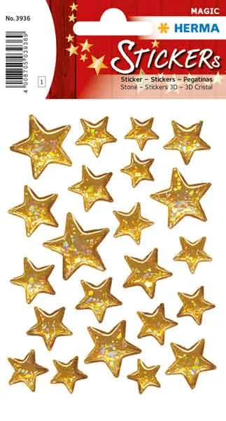 HERMA ETİKET MAGIC STONE YILBAŞI YILDIZLAR 3936
