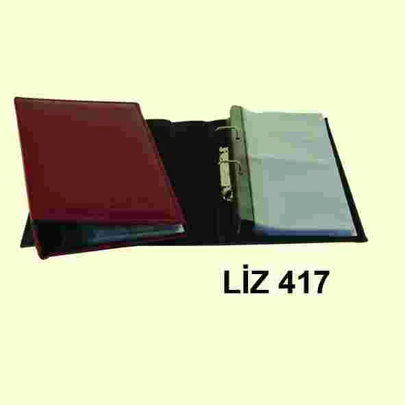 LİZ KARTVİZİT ALB. 16x27 S.DERİ MEK. 30LU 417