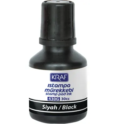 KRAF ISTAMPA MÜREKKEBİ 30cc SİYAH 430G