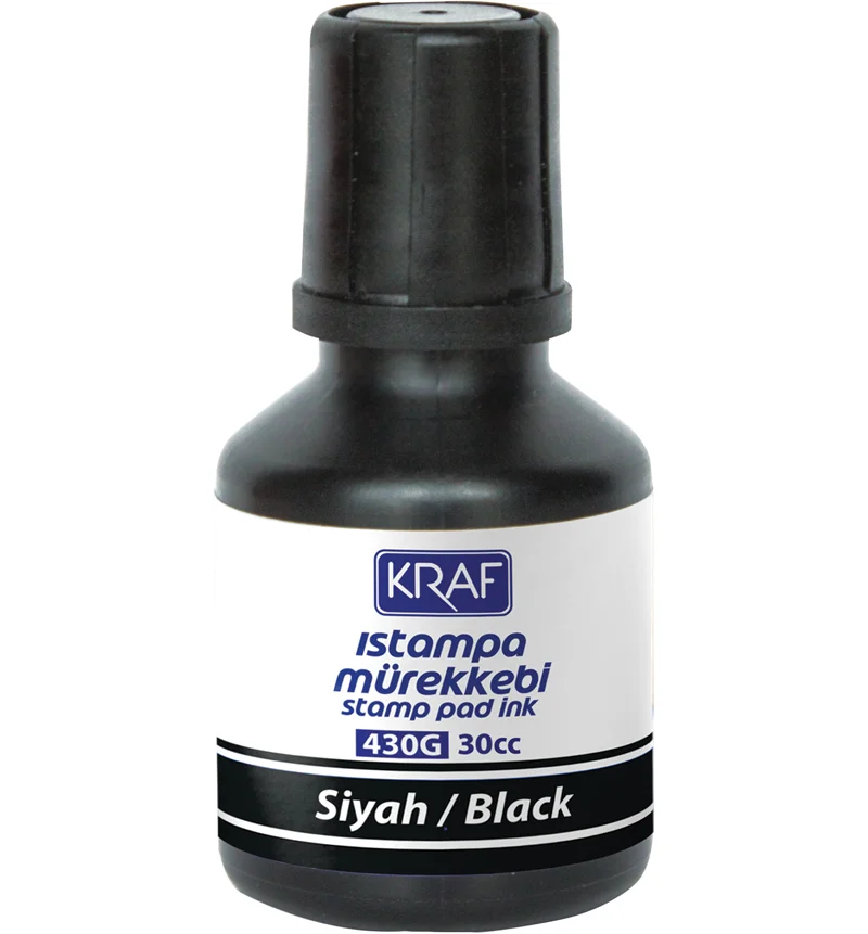 KRAF ISTAMPA MÜREKKEBİ 30cc SİYAH 430G