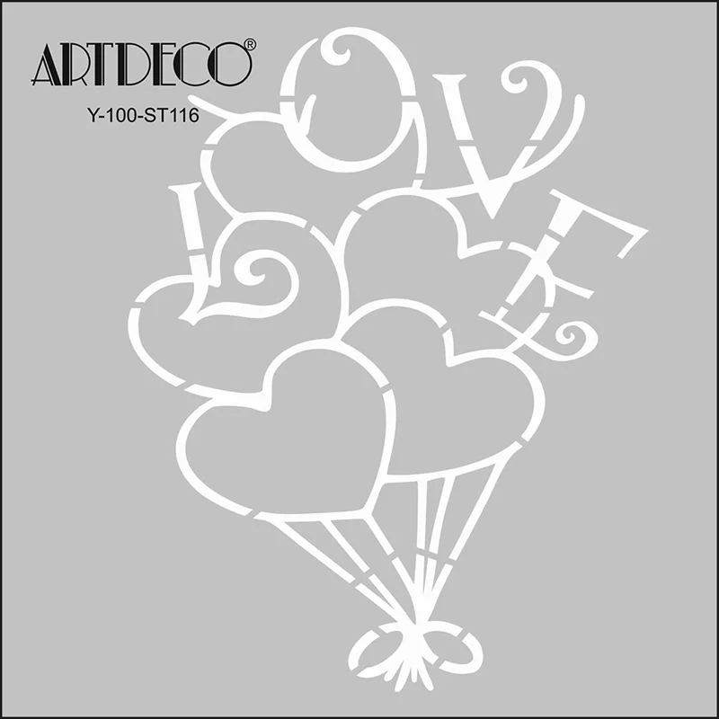 ARTDECO STENCIL 30x30 CM KALP BALON 100-Y-100-ST116