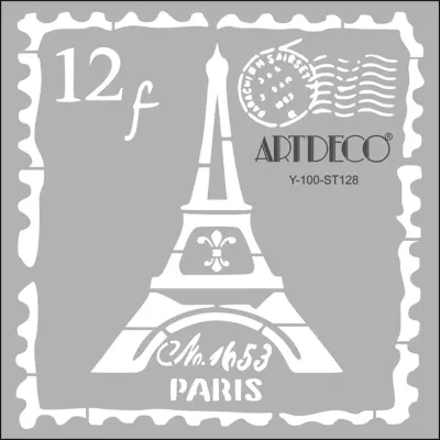 ARTDECO STENCIL 30x30 CM PARİS POSTA PULU Y-100-ST128