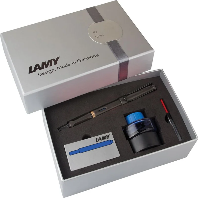 LAMY DOLMA KALEM SAFARI SETİ MAT SİYAH M UÇ 17DS-M