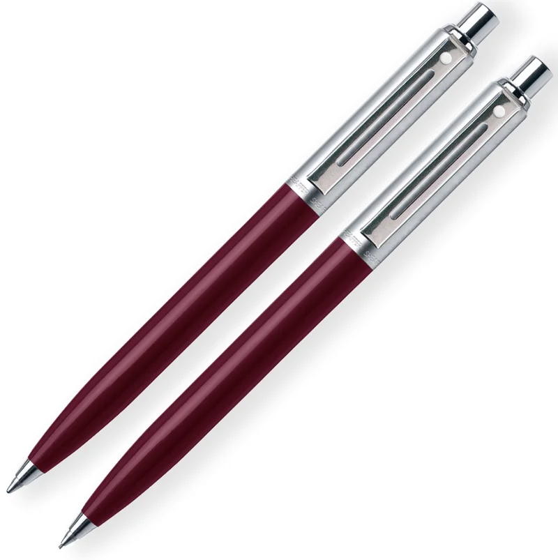 SHEAFFER TÜKENMEZ KALEM + VERSATİL KALEM SET SENTINEL 321-9 KROM BORDO