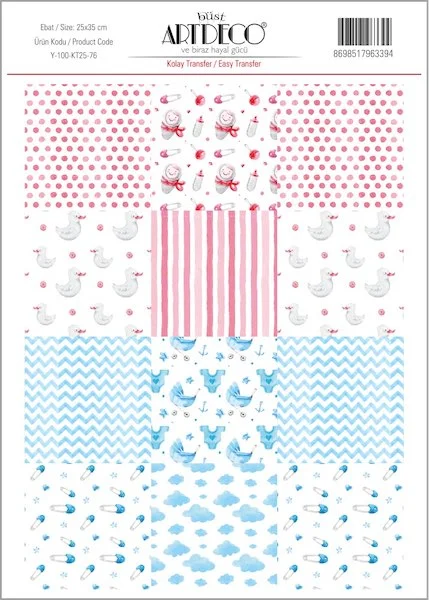 ARTDECO KOLAY TRANSFER 25x35 CM NO:76 Y-100-KT25-76