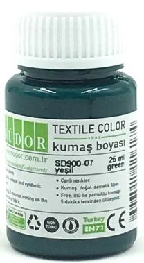 SÜDOR KUMAŞ BOYASI 25 ML YEŞİL SD900-07