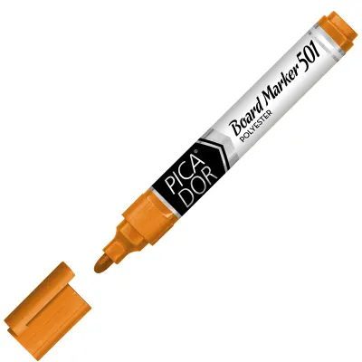 PICADOR BEYAZ TAHTA KALEMİ 501 YUVARLAK UÇ TURUNCU KX007