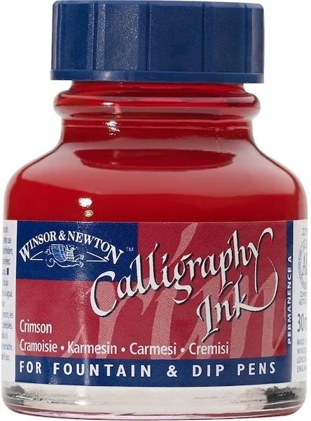 W&amp;N KALİGRAFİ MÜREKKEBİ CALLIGRAPHY INK 30 ML CRIMSON 203 WN-1111203
