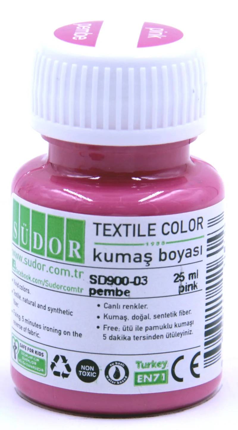 SÜDOR KUMAŞ BOYASI 25 ML PEMBE SD900-03