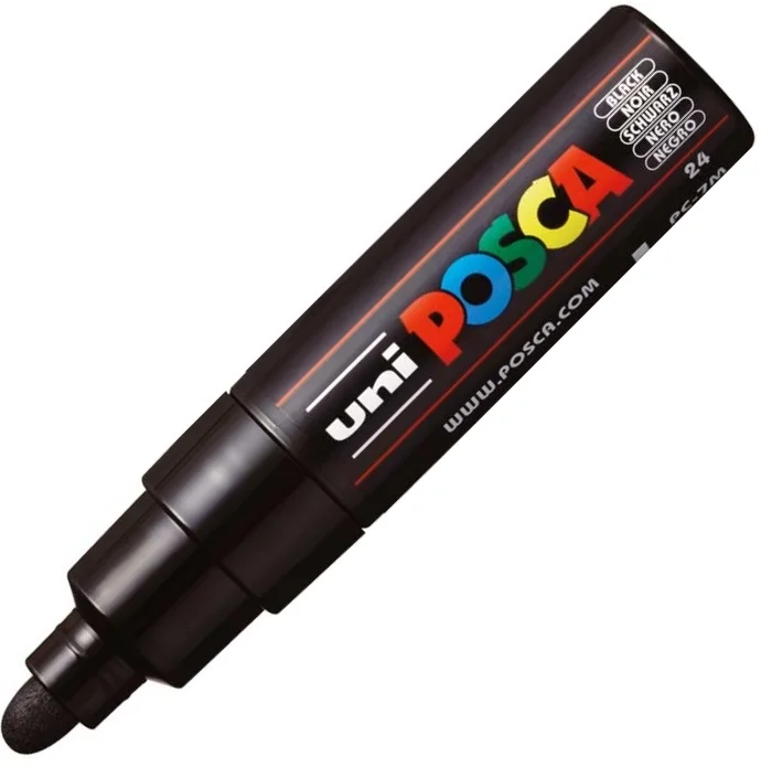UNİ POSTER MARKÖRÜ POSCA PC-7M 4.5-5.5 SİYAH