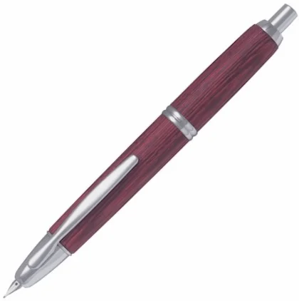PILOT DOLMA KALEM CAPLESS WOODEN RHODIUM ACCENTS KIRMIZI MEDIUM FC-2500RR-DR-B-M