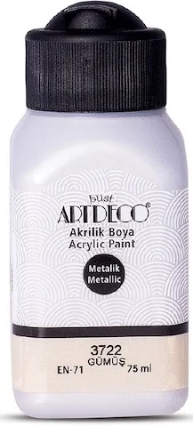 ARTDECO AKRİLİK BOYA METALİK 75 ML GÜMÜŞ Y-071I-3722