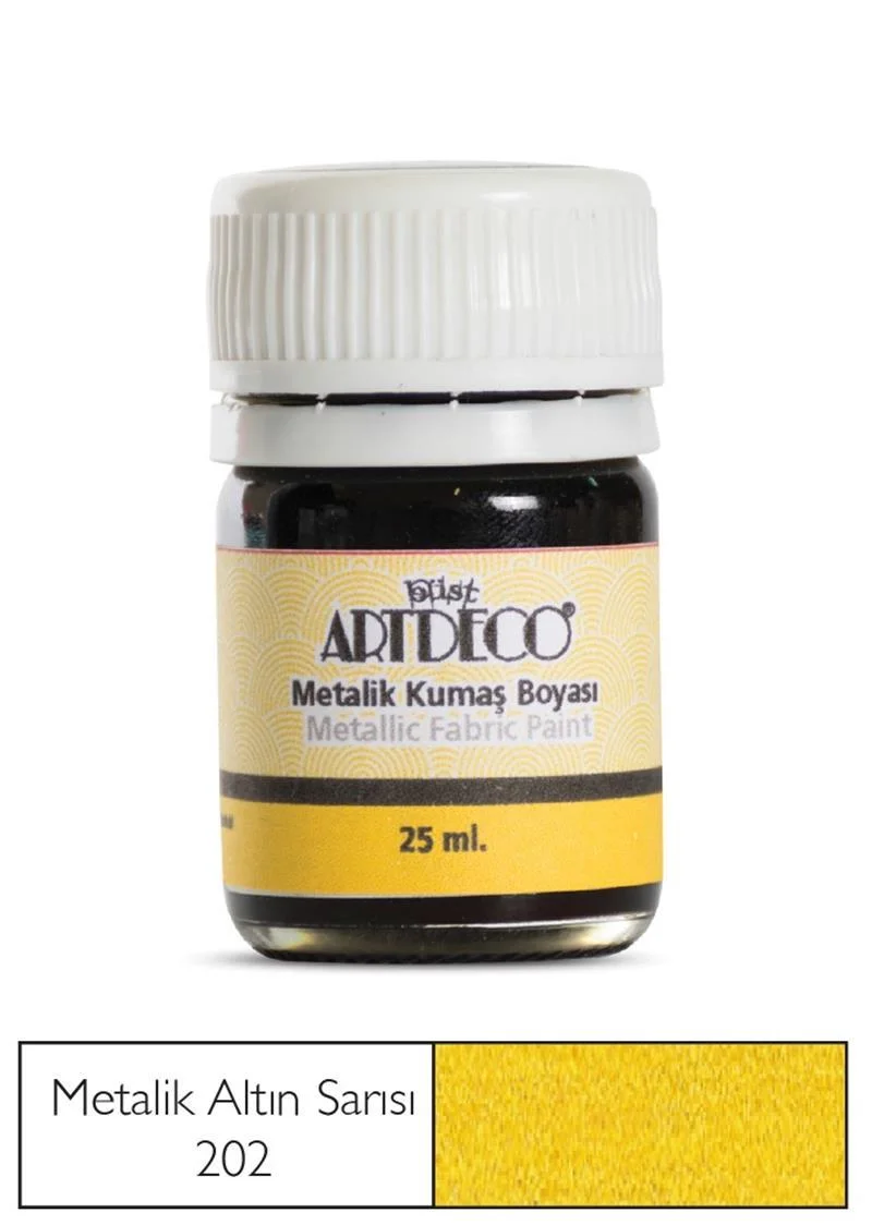 ARTDECO KUMAŞ BOYASI METALİK 25 ML ALTIN SARISI Y-011A-202