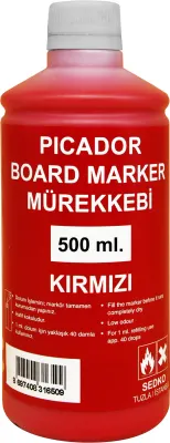 PICADOR TAHTA KALEM MÜREKKEBİ 500 ML KIRMIZI KB010