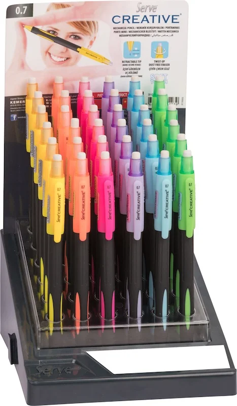 SERVE VERSATİL KALEM CREATIVE 0.7 STAND 36 LI SV-CREA 07-36
