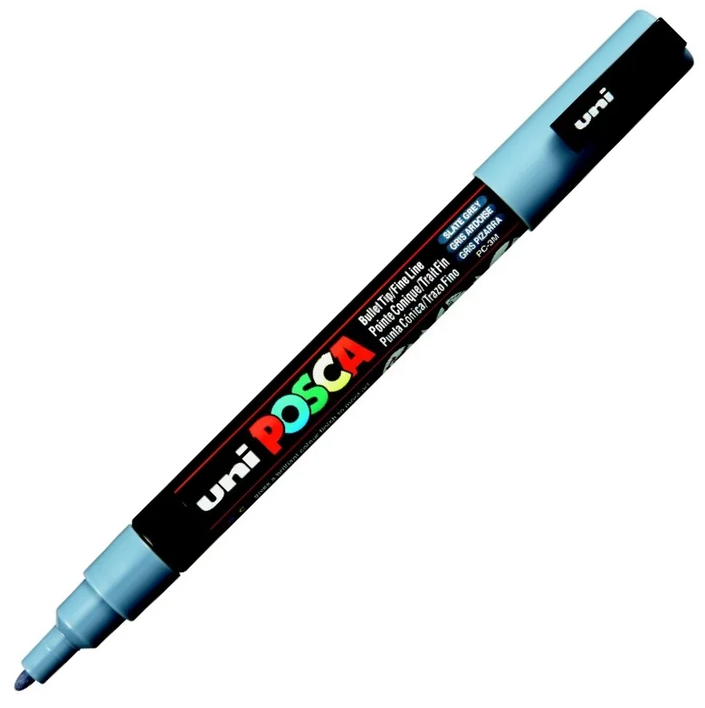 UNİ POSTER MARKÖRÜ POSCA PC-3M 0.9-1.3 KURŞUN GRİ