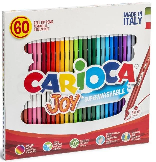 PASİF CARIOCA KEÇELİ BOYA KALEMİ JOY SÜPER YIKANABİLİR 60'LI 41015