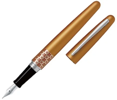 PILOT DOLMA KALEM MR-3 RETRO POP METALİK FLOWER RING&amp;TURUNCU MEDIUM FD-MR3-M-FL-E