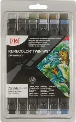ZIG KURECOLOR TWIN S KC-3000/12B7 12 Lİ GRAY COLORS