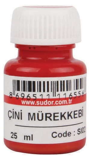 SÜDOR ÇİNİ MÜREKKEBİ 25ML KIRMIZI SI02-03