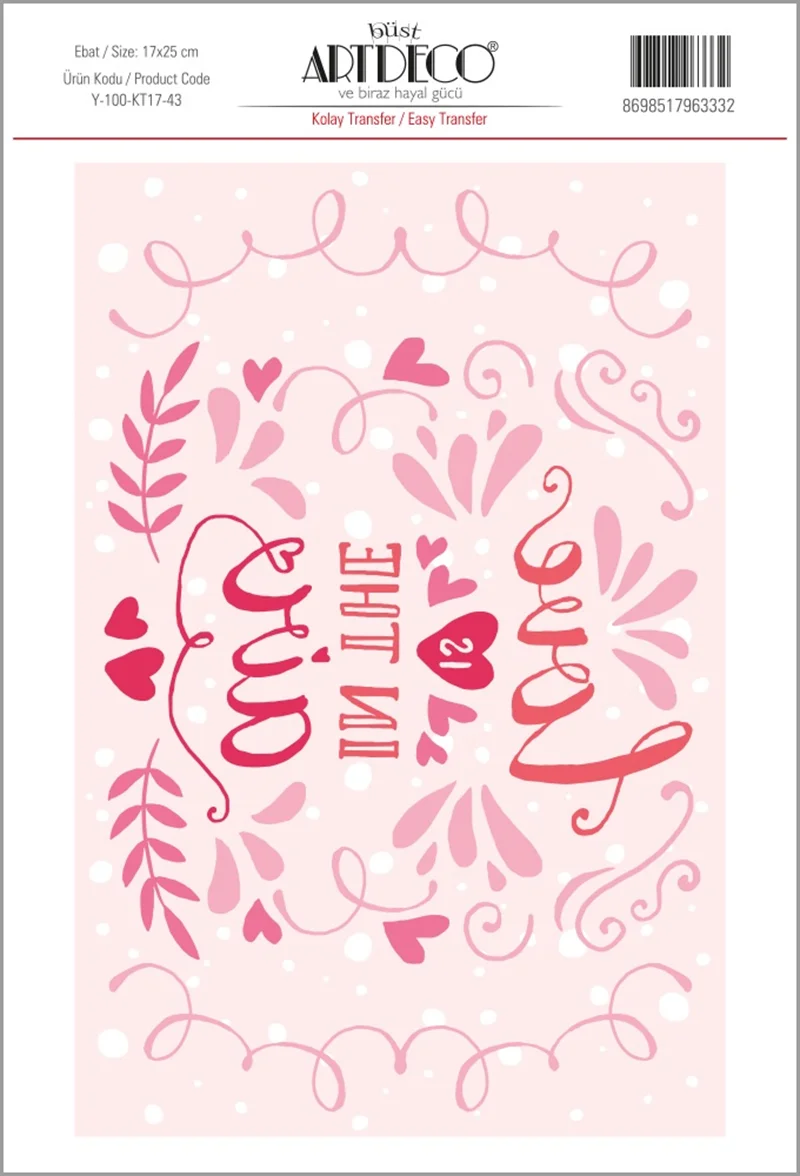 ARTDECO KOLAY TRANSFER 17x25 CM NO:43 Y-100-KT17-43