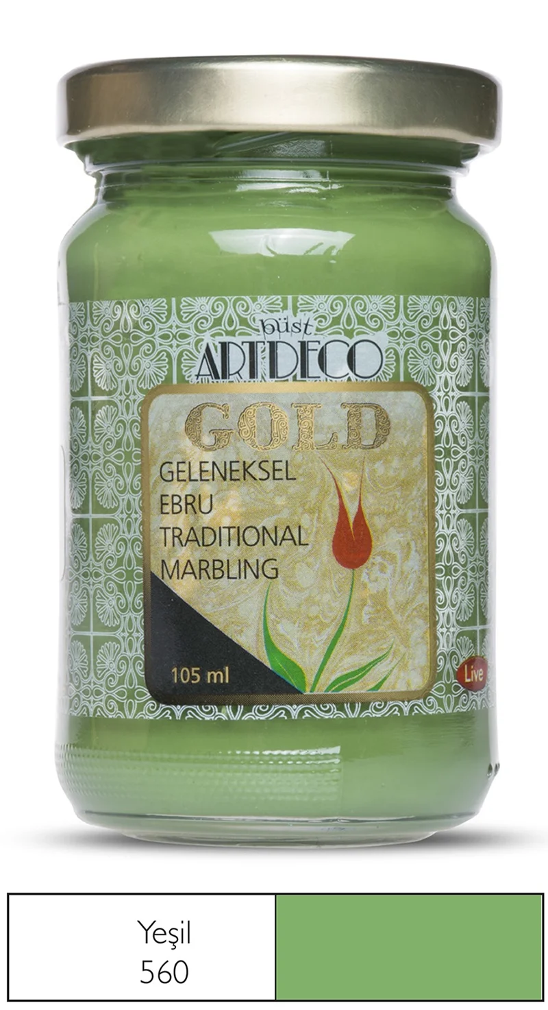 ARTDECO EBRU BOYASI GOLD 105 ML YEŞİL Y-018D-560
