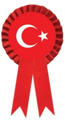 BUKET ROZET KURDELALI TÜRK BAYRAĞI 12Lİ BKT-628