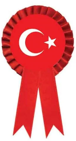 BUKET ROZET KURDELALI TÜRK BAYRAĞI 12Lİ BKT-628