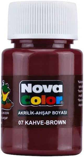 NOVA COLOR AKRİLİK BOYA ŞİŞE 30 CC KAHVERENGİ NC-175