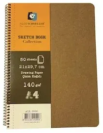 ALEX SKETCH BOOK A4 COLLECTION 140GR 50 YP ALX-0006