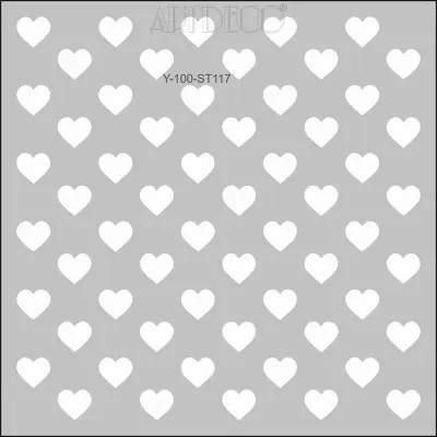 ARTDECO STENCIL 30x30 CM KALPLİ DESEN Y-100-ST117