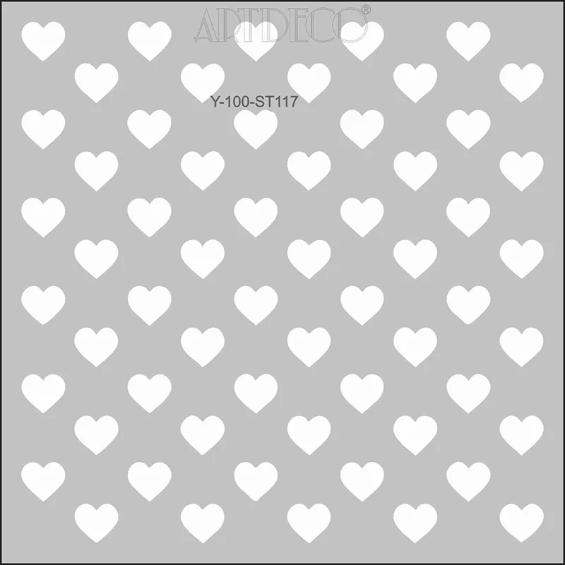 ARTDECO STENCIL 30x30 CM KALPLİ DESEN Y-100-ST117