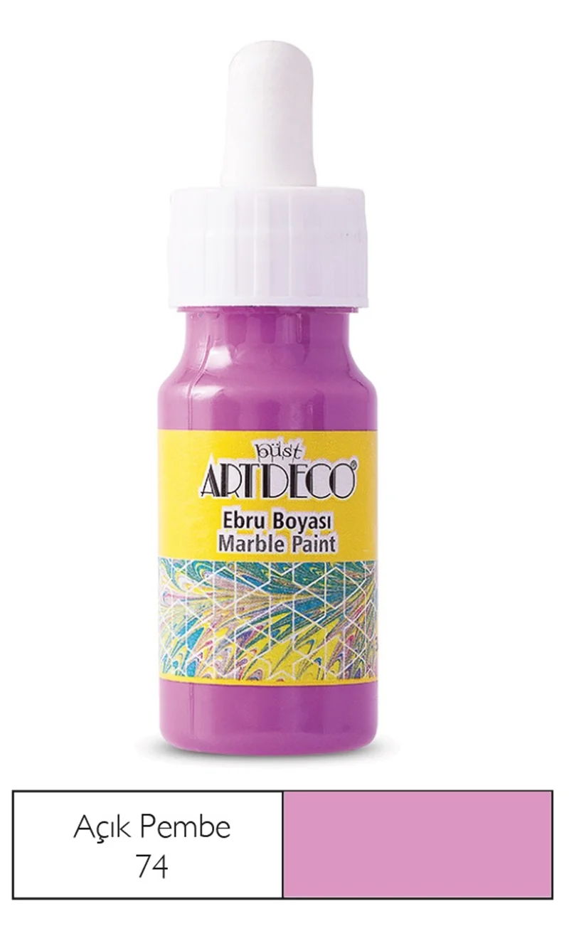 ARTDECO EBRU BOYASI 30 ML (DAMLALIKLI) AÇIK PEMBE Y-016B -74