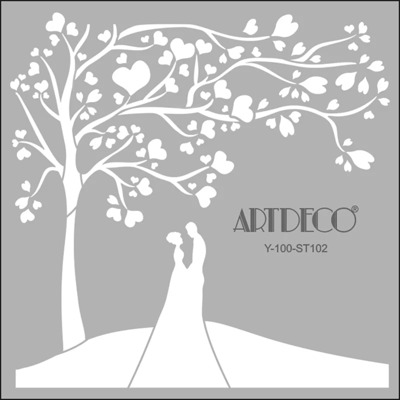 ARTDECO STENCIL 30x30 CM AŞIKLAR Y-100-ST102