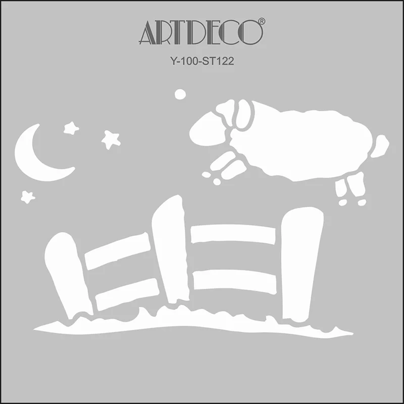 ARTDECO STENCIL 30x30 CM KUZU Y-100-ST122